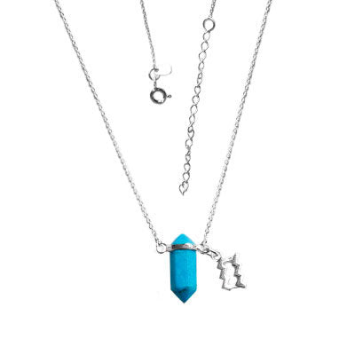 Gargantilha de Prata Signo com Pedra