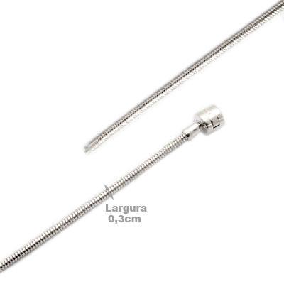 Gargantilha para Berloque de Prata Memories