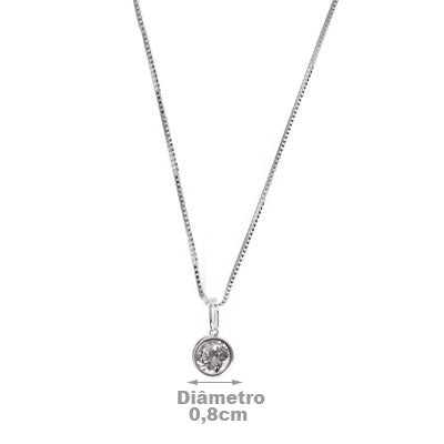 Gargantilha de Prata com Zircônia