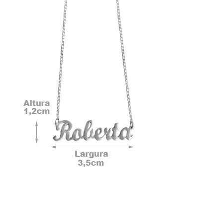 Confecção Corrente de Prata Com Nome Personalizada - 22146