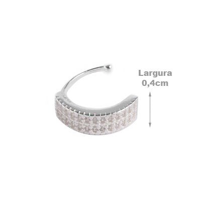 Piercing de Prata Pressão para Orelha