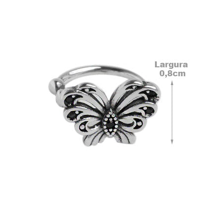 Piercing de Prata Pressão para Orelha