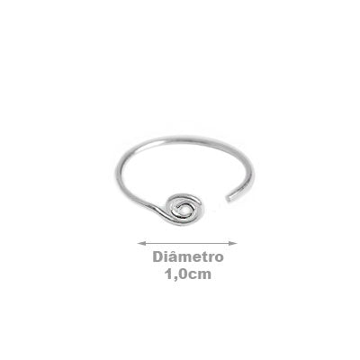 Piercing de Prata Argola para Nariz 