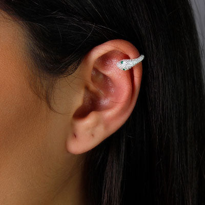 Piercing de Prata Pressão para Orelha