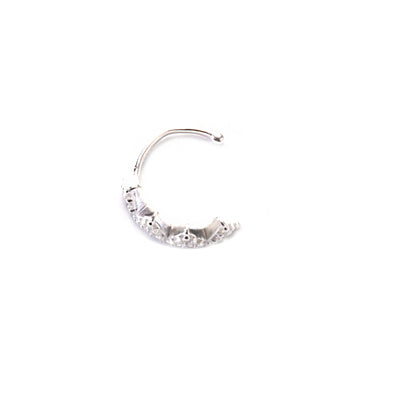 Piercing de Prata Pressão para Orelha