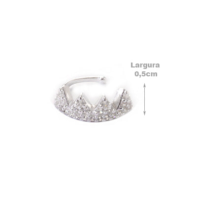 Piercing de Prata Pressão para Orelha