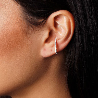 Piercing de Prata Pressão para Orelha