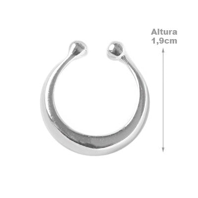Piercing de Prata Pressão para Orelha