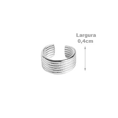 Piercing de Prata Pressão para Orelha