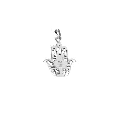 Pingente de Prata Hamsa com Opala