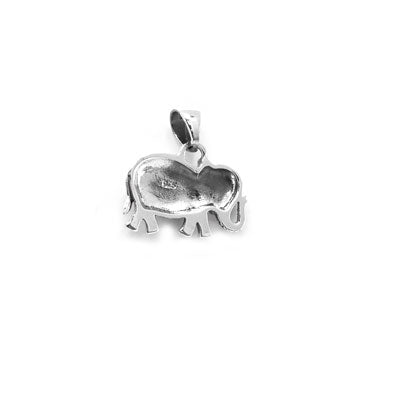 Pingente de Prata Elefante com Abalone