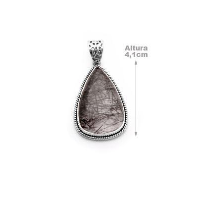 Pingente de Prata com Stingray Coral. 