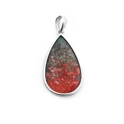 Pingente de Prata com Sonora Chrysocolla. 