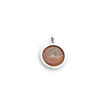 Pingente de Prata com Ammonite.