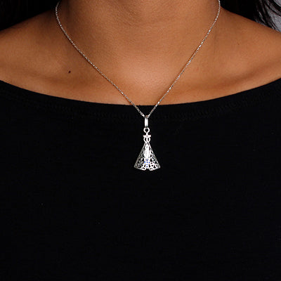 Pingente de Prata Nossa Senhora Aparecida. 
