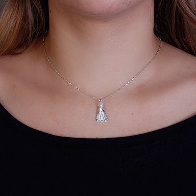 Pingente de Prata Nossa Senhora Aparecida.