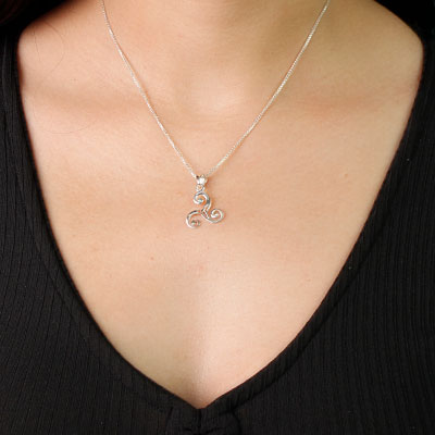 Pingente de Prata Triskle