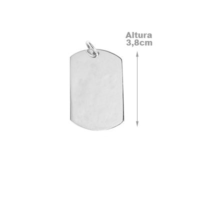 Pingente de Prata Placa 