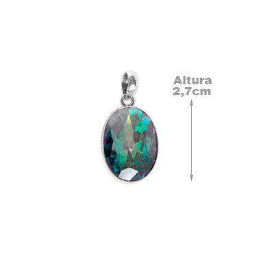Pingente de Prata com Cristal 