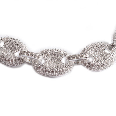 Pulseira de Prata com Zircônia