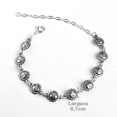 Pulseira de Prata Sol