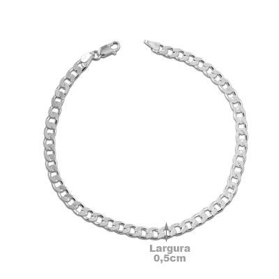 Pulseira de Prata em Elos.