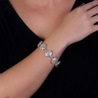 Pulseira de Prata com Madrepérola
