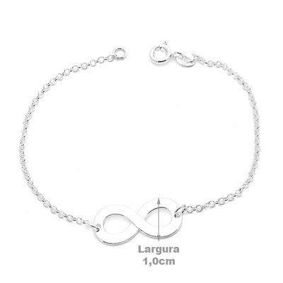 Pulseira de Prata Infinito 