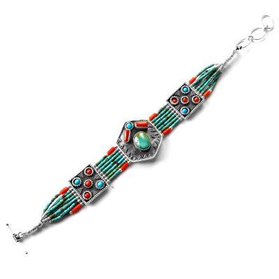 Pulseira de Prata com Pedras