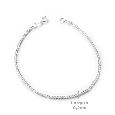 Pulseira de Prata em Elos