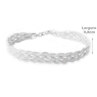 Pulseira de Prata Trabalhada