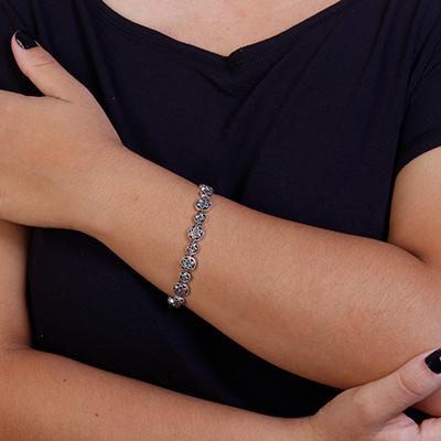 Pulseira de prata Marcassita