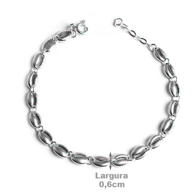 Pulseira de Prata Búzios