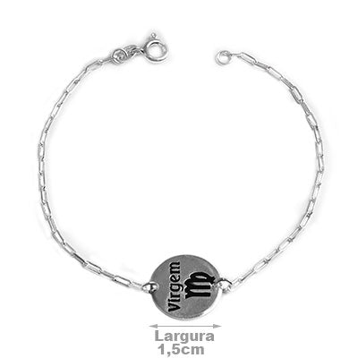 Pulseira de Prata Signo Virgem 