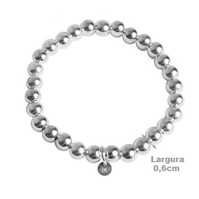 Pulseira de Prata Bola