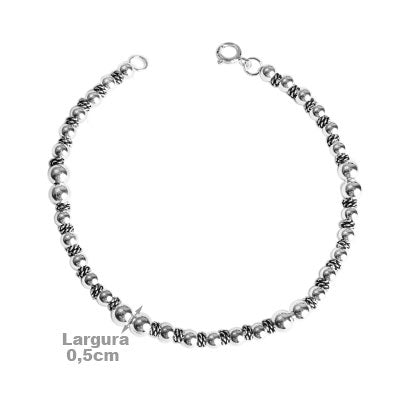 Pulseira de Prata Bola