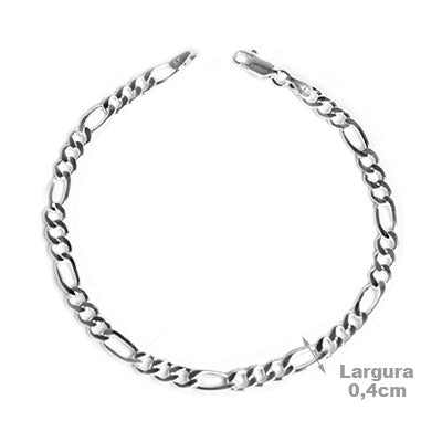 Pulseira de Prata em Elos