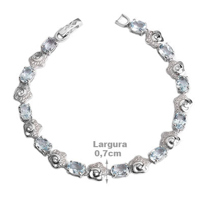 Pulseira de Prata com Topázio - 56242