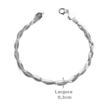 Pulseira de Prata Trabalhada