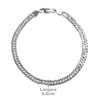 Pulseira de Prata em Elos